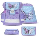 Belmil Belmil Classy ergonomisches Schulranzen-Set 4-teilig "Purple Blue Butterfly"