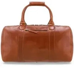 Buckle & Seam Leder Weekender Willow - Cognac / Blau Koffer24
