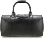Buckle & Seam Leder Weekender Willow - Schwarz / Blau Koffer24