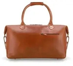 Buckle & Seam Leder Weekender Linwood - Cognac / Blau Koffer24