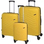 Check.IN 3-tlg. Kofferset ORLANDO mit 4 Rollen - gelb Koffer24