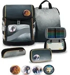 Belmil Premium Smarty Plus Schulranzenset 5-teilig - "Black Grey" Koffer24