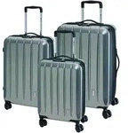 Check.IN 3-tlg. Kofferset LONDON 2.0 mit 4 Rollen - carbon silber Koffer24