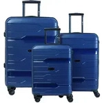Check.IN 3-tlg. Kofferset MEMPHIS mit 4 Rollen - blau Koffer24