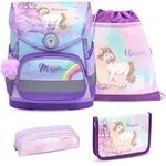 Belmil Belmil Compact ergonomisches Schulranzen-Set 4-teilig "Rainbow Unicorn Magic"
