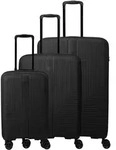 Travelite AIR STRIPE Kofferset L/M erweiterbar + S (Slim) - Black Koffer24