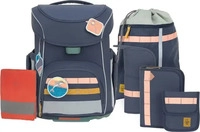 L&auml;ssig School Set Slim Unique Schulranzenset 6tlg. - navy