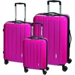 Check.IN 3-tlg. Kofferset LONDON 2.0 mit 4 Rollen - pink Koffer24