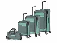 Travelite VIIA Kofferset 4 Rollen Größe L/M/S + Reisetasche - Eukalyptus Koffer24