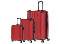 Travelite CITY Kofferset mit 4 Rollen Gr. L/M/S - Rot Koffer24