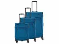 Travelite CHIOS Kofferset mit 4 Rollen Größe L/M/S - Petrol Koffer24