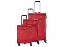 Travelite CHIOS Kofferset mit 4 Rollen Größe L/M/S - Rot Koffer24