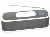 AEG Bluetooth Stereo Lautsprecher weiß 4842 BTS LED Display