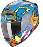 Scorpion EXO-JNR Kinder-Motorradhelm FUN blau-orange Gr. L 52/53