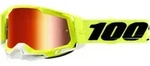 100% Racecraft 2 Extra Crossbrille Fluo Yellow Gl&auml;ser rot verspiegelt