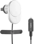 Belkin Handyhalterung Auto L&uuml;ftungsschlitze mit MagSafe und Qi2 Laden Silber