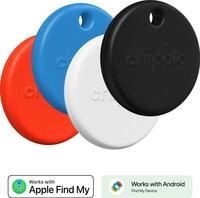 Chipolo CHIPOLO d.o.o., Chipolo POP 4er-Pack Schwarz, Wei&szlig;, Rot, Blau