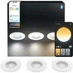 Philips Hue Adore Badezimmer-Einbaustrahler White Ambiance Wei&szlig; 3er-Pack