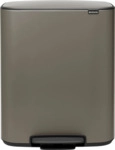 Brabantia Bo Pedal Bin 60 Liter Platinum