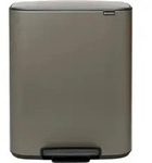 Brabantia Bo Pedal Bin 2 x 30 Liter Platinum
