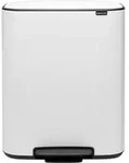 Brabantia Bo Pedal Bin 2 x 30 Liter White