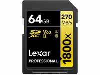 Lexar 50486400, Lexar Professional 1800x GOLD 64 GB SDXC 170 mb/s