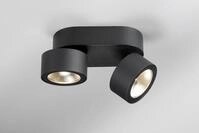 LupiaLicht 2er-LED-Deckenstrahler BLOC M 2x15 Watt schwarz 3000K 2264-2-55