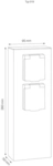 LCD 2-fach Schuko-Steckdosens&auml;ule 26cm Graphit (DB 703) 017 4260277682194