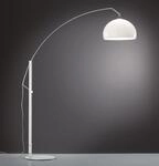 Helestra Bogenleuchte DORO wei&szlig;/Chrom gl&auml;nzend (Schirm wei&szlig;) 17/1240.84/5045
