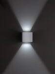 Helestra LED-Wandau&szlig;enleuchte SIRI 44 10x10cm silbergrau A28242.46 4022671996891