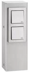 LCD 2-fach Schuko-Steckdosens&auml;ule 30cm Edelstahl 020 4260277680015