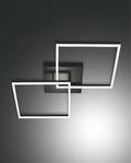 Fabas Luce LED-Wand-/Deckenleuchte BARD 65x65cm anthrazit 3000K 3394-65-282