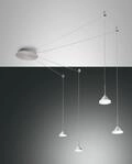 Fabas Luce 4er-LED-Pendelleuchte ISABELLA Alu 3410-49-212 8019282099444