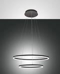 Fabas Luce 2er-LED-Pendelleuchte GIOTTO schwarz 40/60cm 3508-45-101 8019282508045