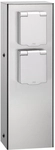 LCD 2-fach Schuko-Steckdosens&auml;ule 26cm Edelstahl 019 4260277680770
