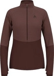 Odlo 542721, ODLO Damen Unterzieh Zipshirt Descent Ceramiwarm braun | L