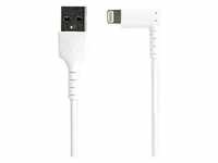 2m/6.6ft Angled Lightning to USB Cable - MFI Certified - White - Lightning...