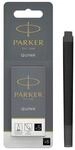 Parker 1950402, Parker Tintenpatronen f&uuml;r F&uuml;ller | lange Patronen | schwarze QUINK