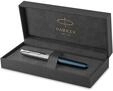 Parker Sonnet F&uuml;ller | Premium Metal & Blue Satinierung mit Chromverkleidung 