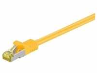 RJ45 patch cord CAT 6A S/FTP (PiMF) 500 MHz with CAT 7 raw cable yellow