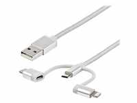 USB Multi Charging Cable - Lightning USB-C Micro-USB - USB cable - 1 m