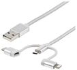 USB Multi Charging Cable - Lightning USB-C Micro-USB - USB cable - 1 m