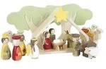 - Wooden Christmas Crib Playset