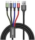 Fast USB cable 4in1 USB-C / 2x Lightning / Micro 3.5A 1.2m - black