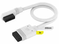 iCUE LINK Cable - 20cm - Straight & 90° Connector - White