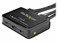 2-Port HDMI KVM Switch with Built-In Cables - USB 4K 60Hz - KVM / audio switch...