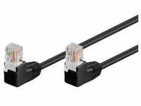 CAT 5e patchcable 2x 90°angled U/UTP black 2 m