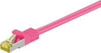 Pro RJ45 patch cord CAT 6A S/FTP (PiMF) 500 MHz with - Rosa - 30m