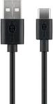 USB-A USB-C - 0.1m - USB 2.0 - Schwarz