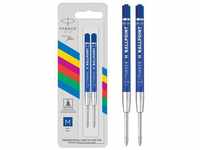 Parker Kugelschreibermine | mittlere Spitze | blaue QUINKflow Tinte | 2 Ersatzmine